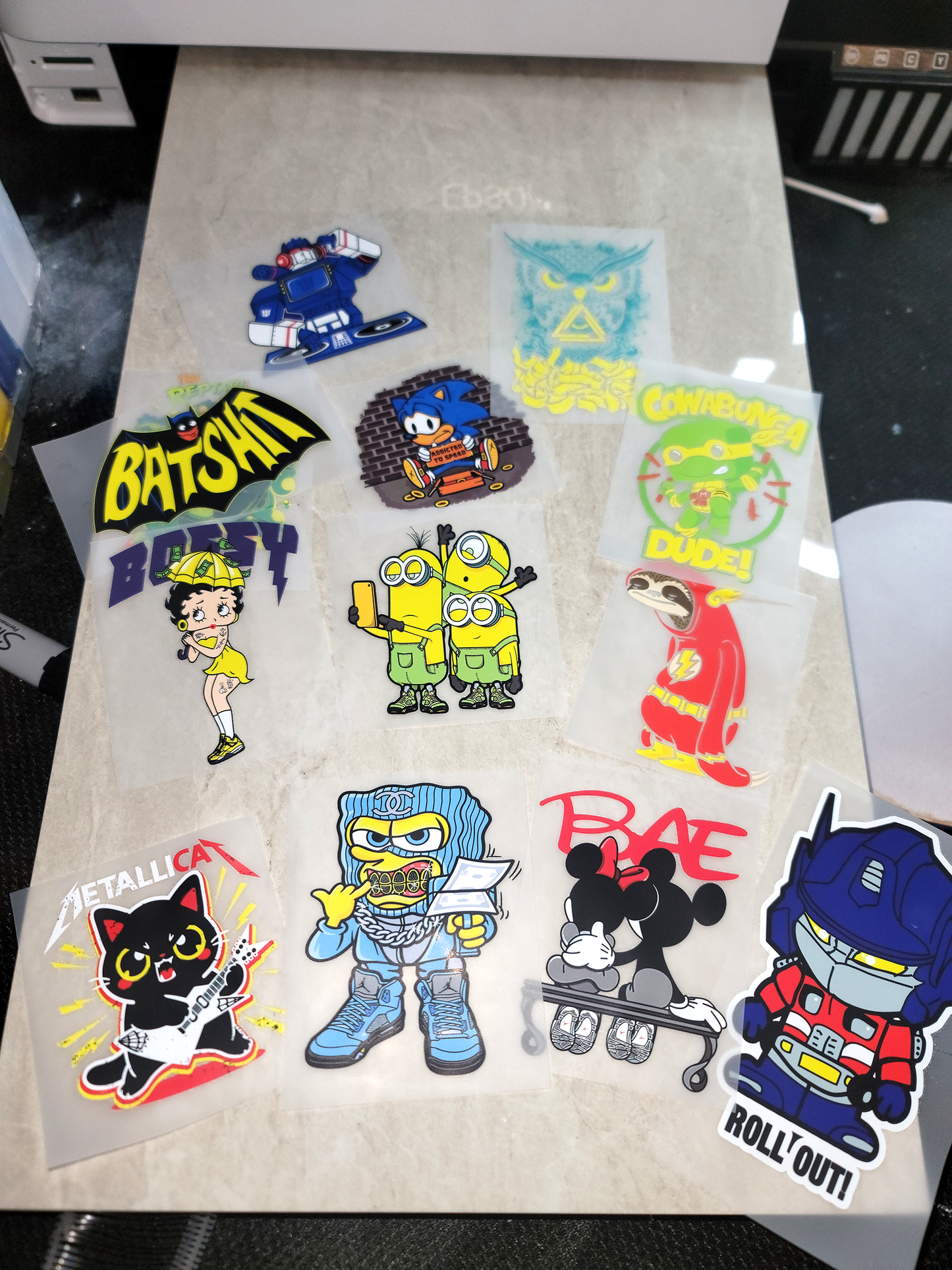 ET-8550 DTF Transfer Sample Pack - Cold Peel, Easy Press Variety Designs