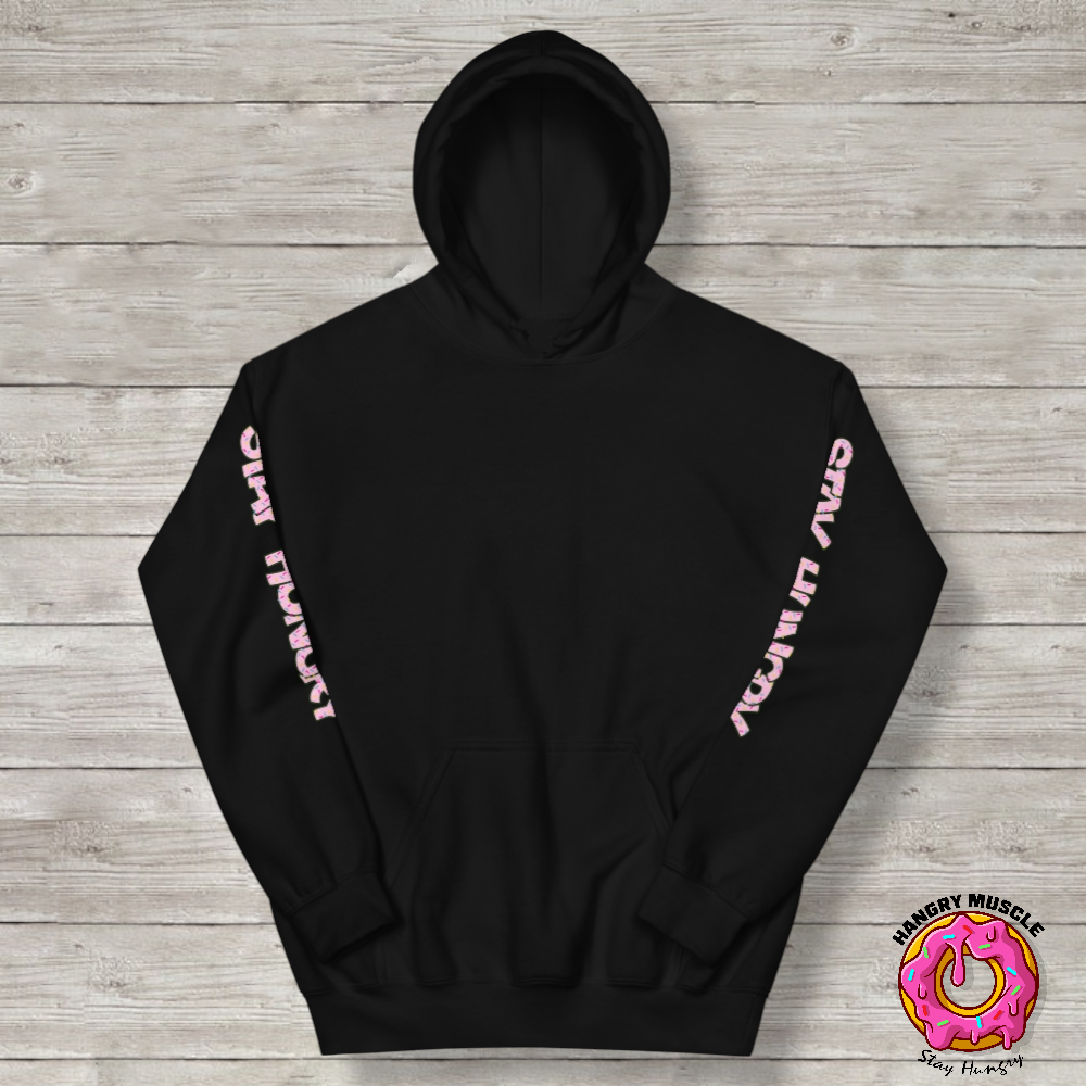 Stay Hungry | Pink Donut | Pull Over Hoodie (Heavy) | Unisex